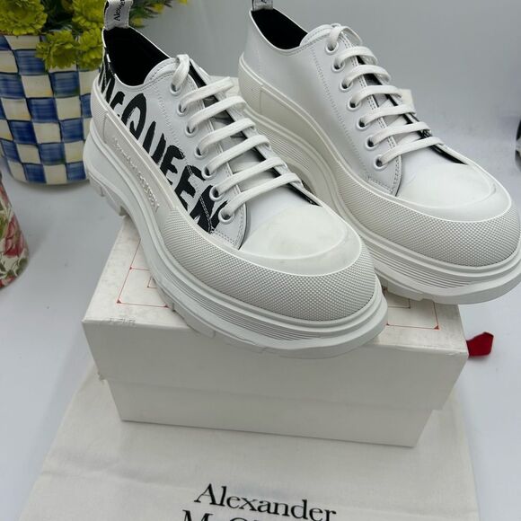 Men's Alexander, McQueen tread slick graffiti sneakers, size 46 made in Italy - Picture 2 of 13